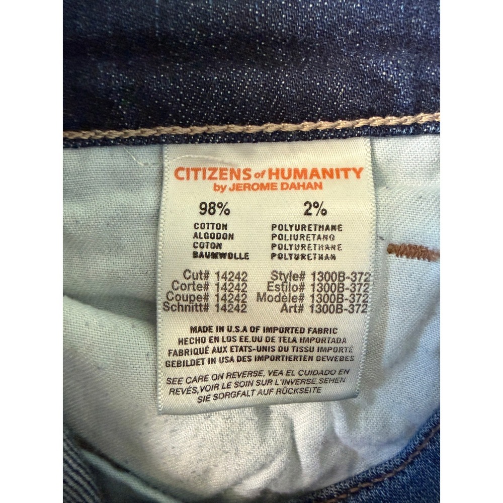 Citizens of Humanity Avedon Low Rise Skinny Jeans Dark Wash Blue Size 27 - Picture 6 of 11